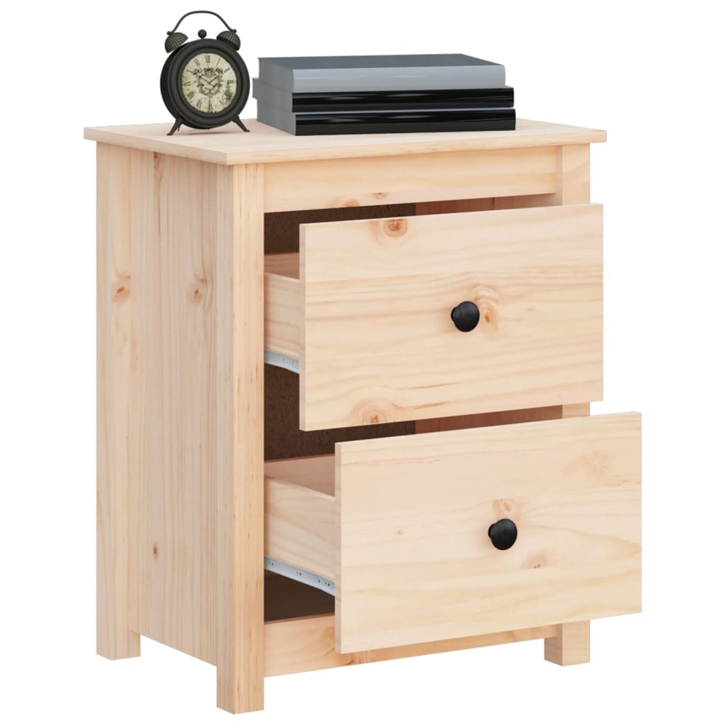 vidaXL Bedside Cabinets 2 pcs 50x35x61.5 cm Solid Wood Pine