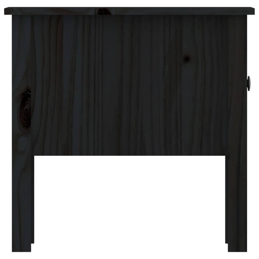 vidaXL Side Tables 2 pcs Black 50x50x49 cm Solid Wood Pine