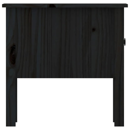 vidaXL Side Tables 2 pcs Black 50x50x49 cm Solid Wood Pine