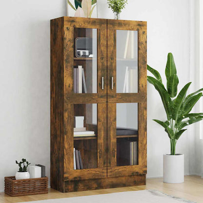 Vitrine Cabinet 82.5x30.5x150 cm Engineered Wood Smoked oak
