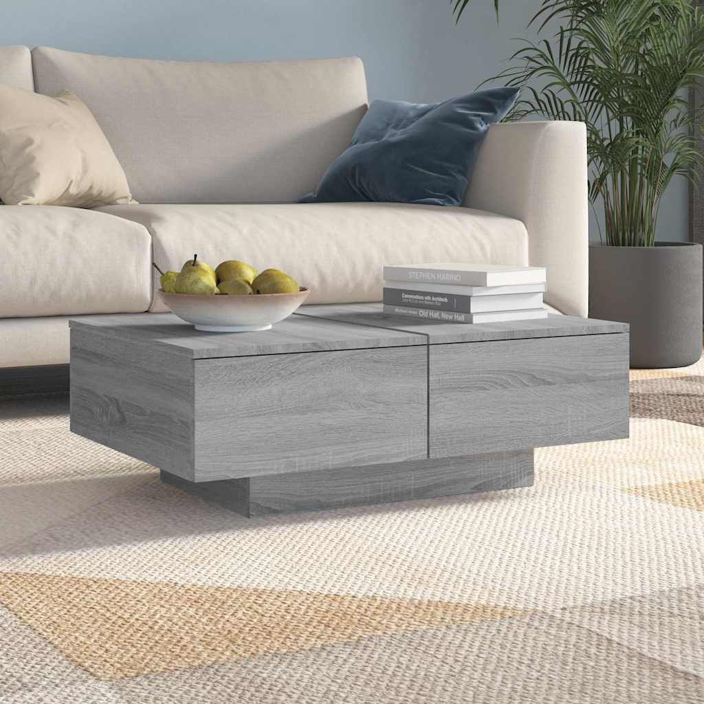 Coffee Table Engineered Wood Width 90 cm Grey sonoma 31 cm 60 cm