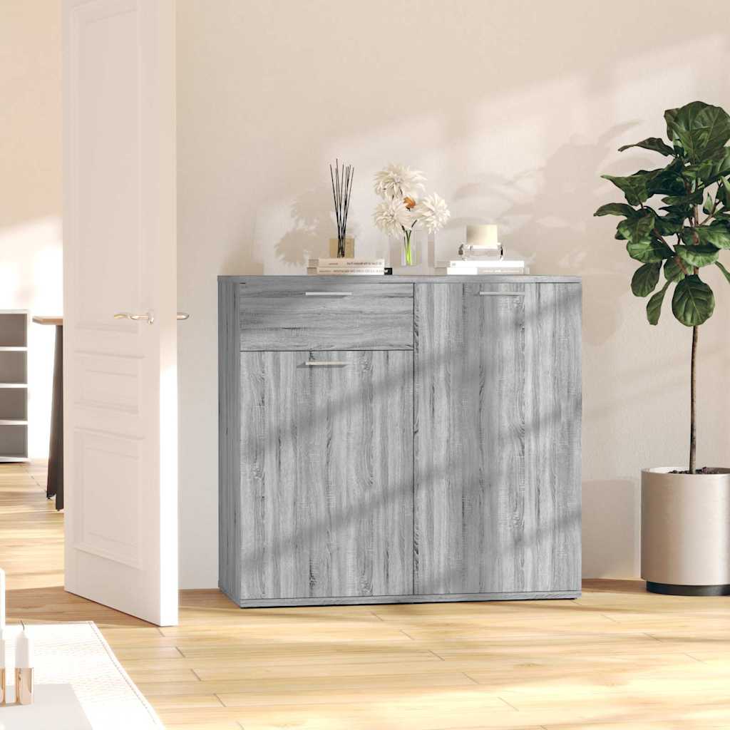 Sideboard 80x36x75 cm Engineered Wood Grey sonoma 80 cm
