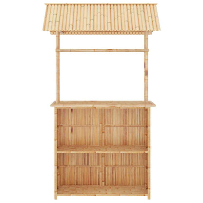 vidaXL 3 Piece Bar Set Bamboo 5