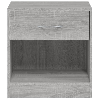 vidaXL Bedside Cabinets 2 pcs with Drawer Grey Sonoma