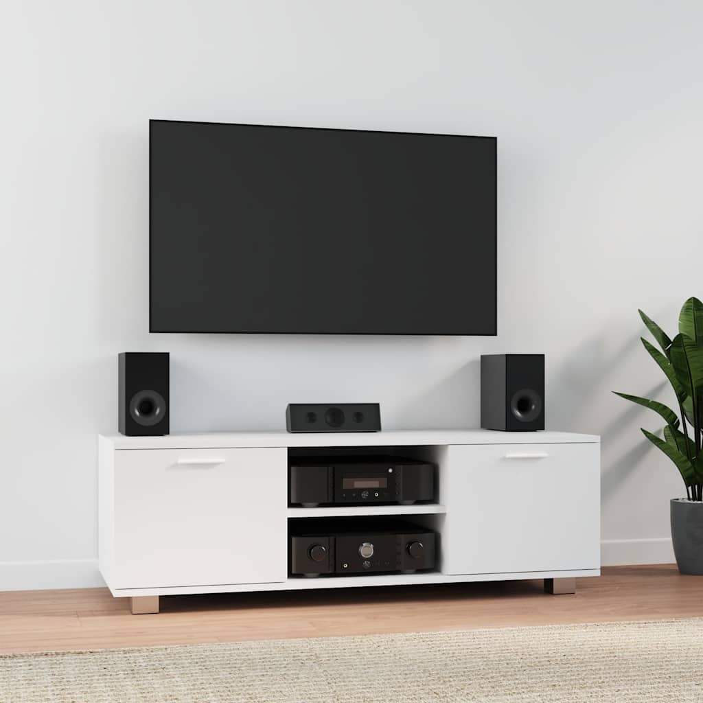 TV Cabinet 120x40,5x35 cm Engineered Wood White 120 cm