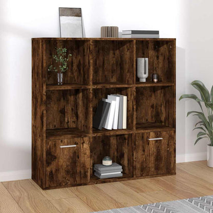 Book Cabinet 98x30x98 cm Engineered Wood Smoked oak