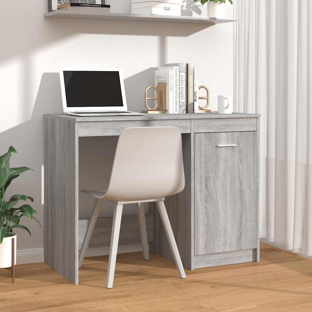 Desk 100x50x76 cm Engineered Wood Grey sonoma