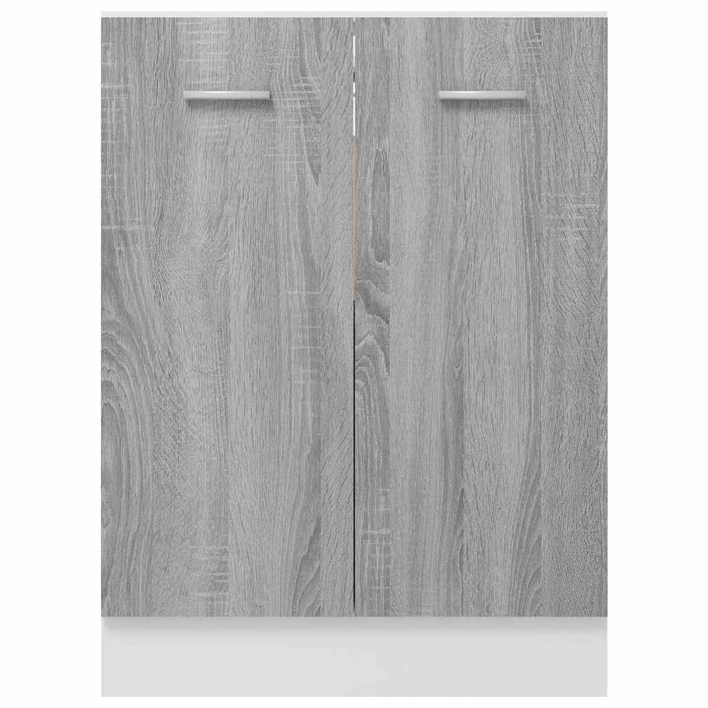 Kitchen Base Cabinet "Lyon" Engineered Wood Grey Sonoma 1x bottom cabinet (2 doors) 60 cm