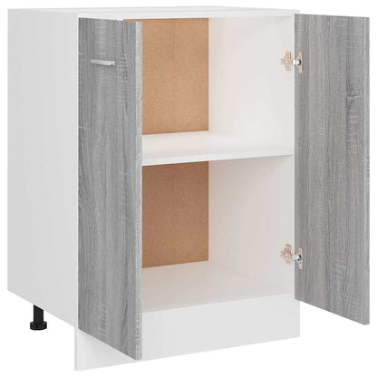 Kitchen Base Cabinet "Lyon" Engineered Wood Grey Sonoma 1x bottom cabinet (2 doors) 60 cm