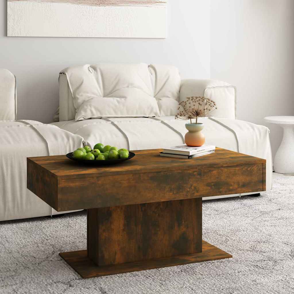 Coffee Table 96x50x45 cm Engineered Wood Smoked oak