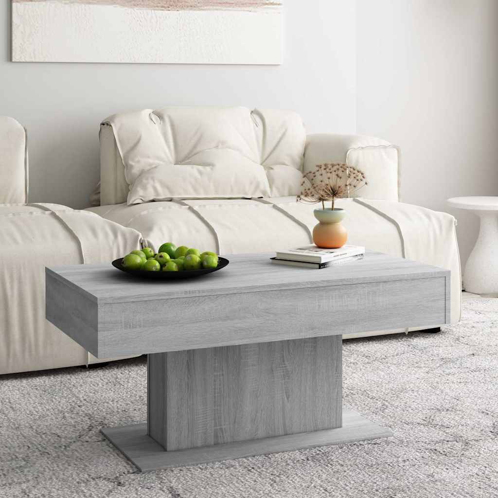 Coffee Table 96x50x45 cm Engineered Wood Grey sonoma