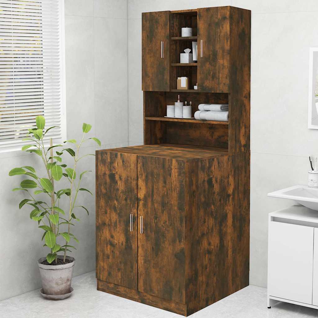 Washing Machine Cabinet 70,5x25,5x90 cm Smoked oak