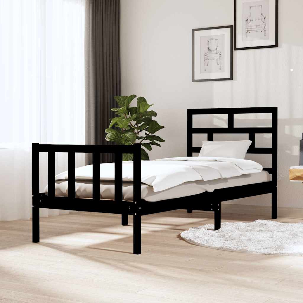Bed Frame without Mattress Solid Wood Length 190 cm 75 cm