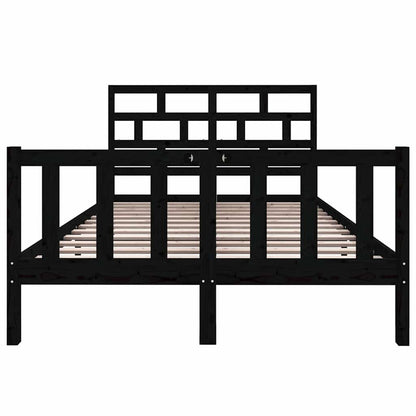 Bed Frame without Mattress Solid Wood Length 190 cm 135 cm