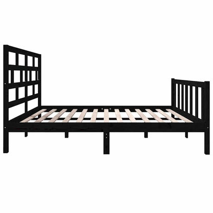 Bed Frame without Mattress Solid Wood Length 190 cm 135 cm