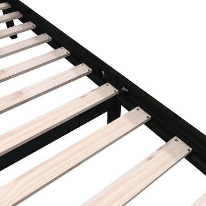 Bed Frame without Mattress Solid Wood Length 190 cm 135 cm