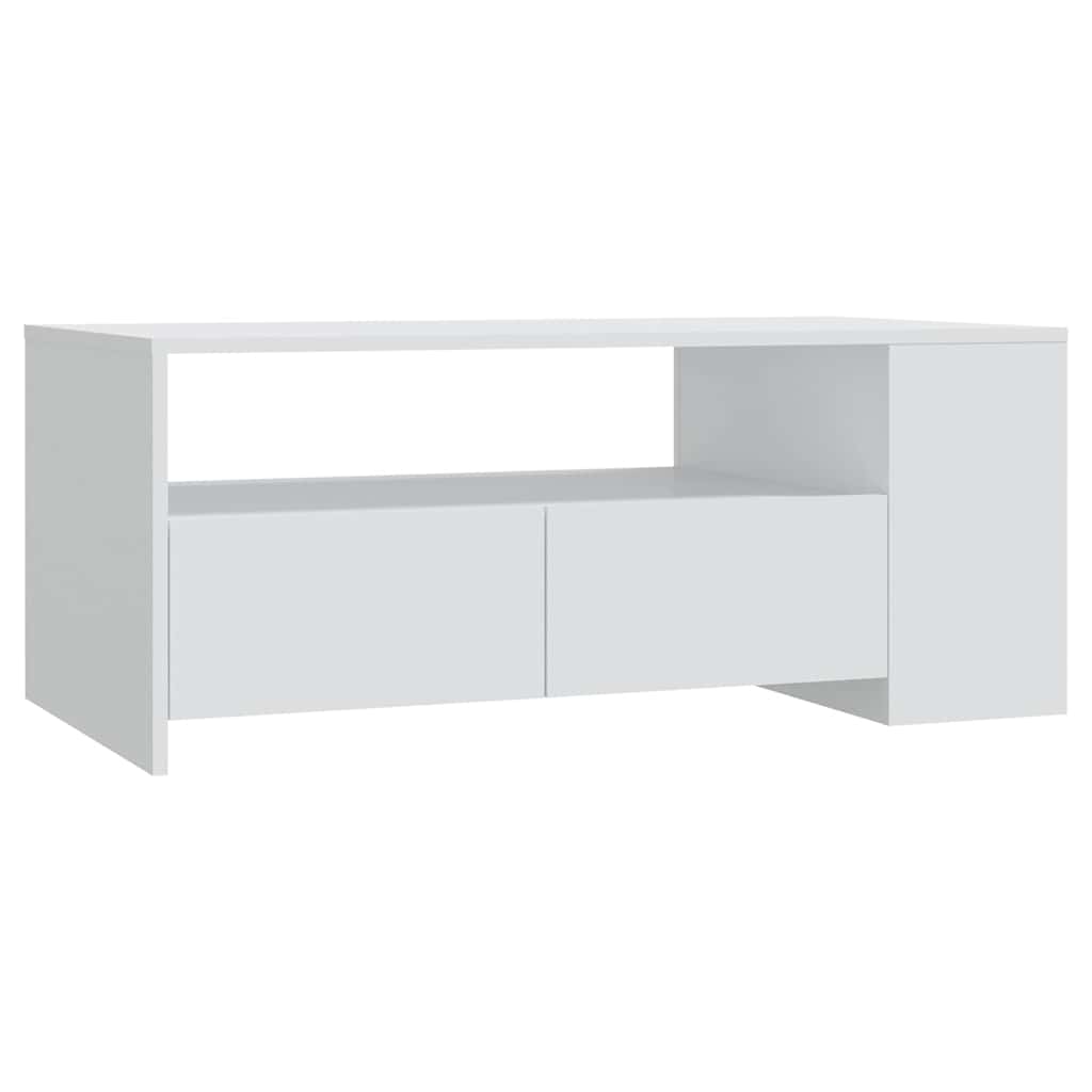 Coffee Table 102x55x42 cm Engineered Wood White