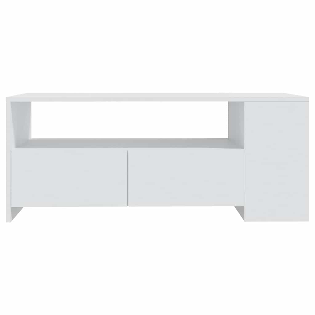Coffee Table 102x55x42 cm Engineered Wood White