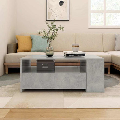 Coffee Table 102x55x42 cm Engineered Wood Concrete grey