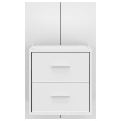 Wall-mounted Bedside Cabinets 2 pcs High Gloss White