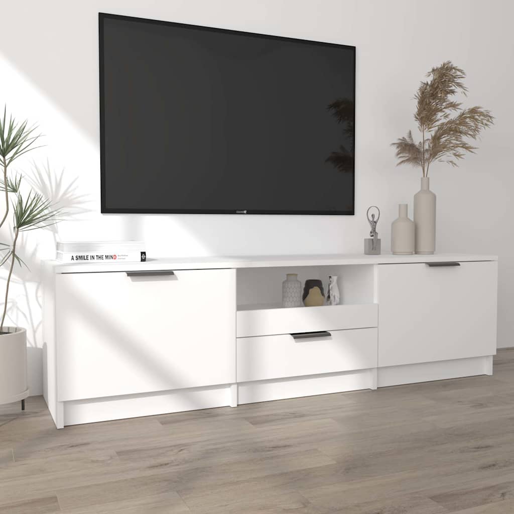 TV Cabinet 140x35x40 cm Engineered Wood White