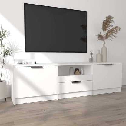 TV Cabinet 140x35x40 cm Engineered Wood White