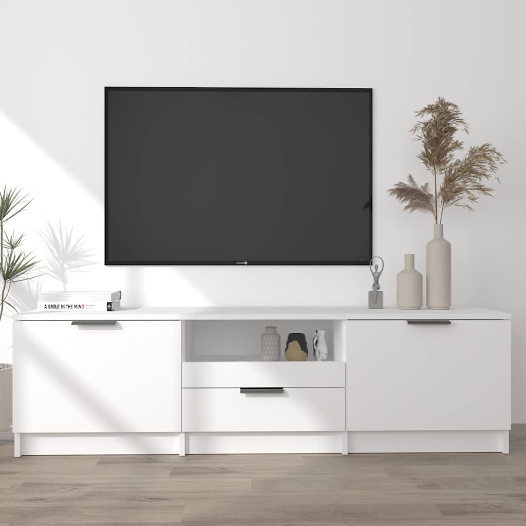 TV Cabinet 140x35x40 cm Engineered Wood White