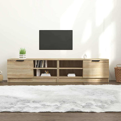 TV Cabinet Set 80x35x36.5 cm Engineered Wood 2 pcs Sonoma oak