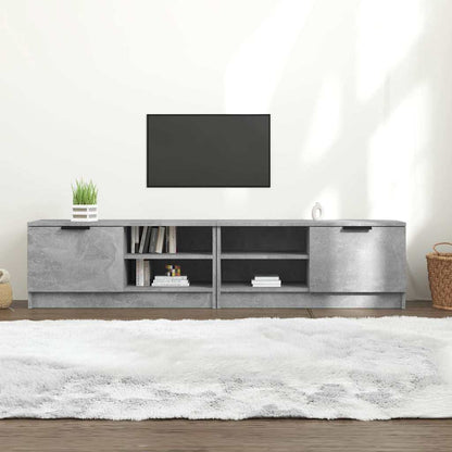 TV Cabinet Set 80x35x36.5 cm Engineered Wood 2 pcs Concrete grey
