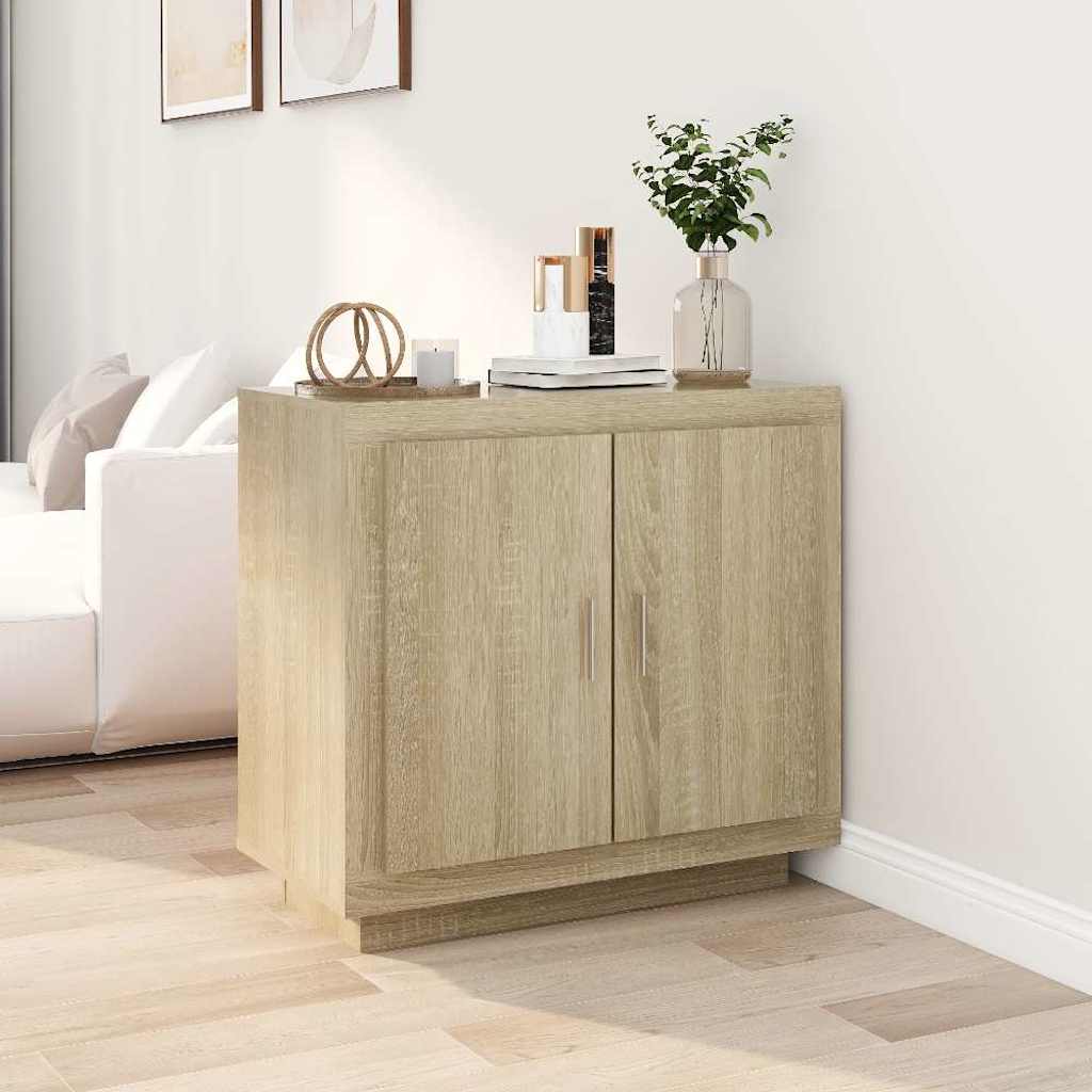Sideboard 80x40x75 cm Engineered Wood Sonoma oak