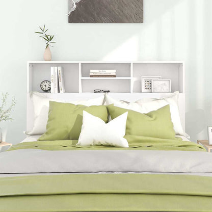 Headboard Cabinet 140x19x103.5 cm White