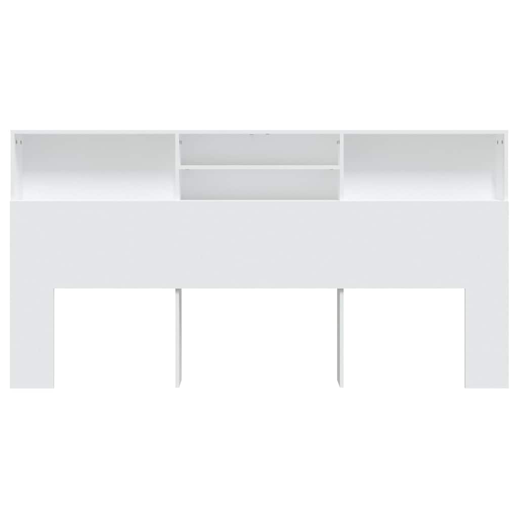Headboard Cabinet 200x19x103.5 cm White