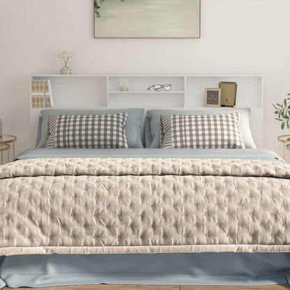 Headboard Cabinet 200x19x103.5 cm White