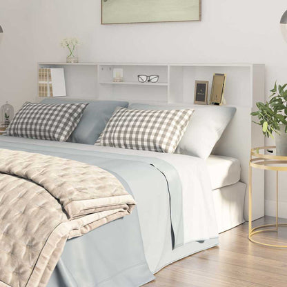 Headboard Cabinet 200x19x103.5 cm White