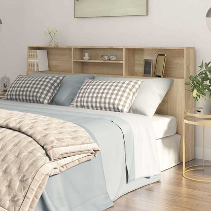 Headboard Cabinet 200x19x103.5 cm Sonoma oak