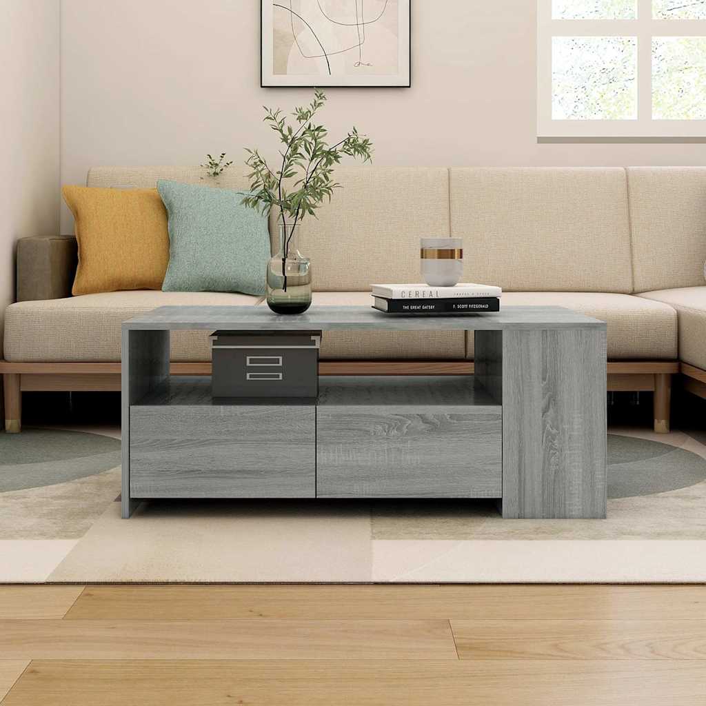 Coffee Table 102x55x42 cm Engineered Wood Grey sonoma