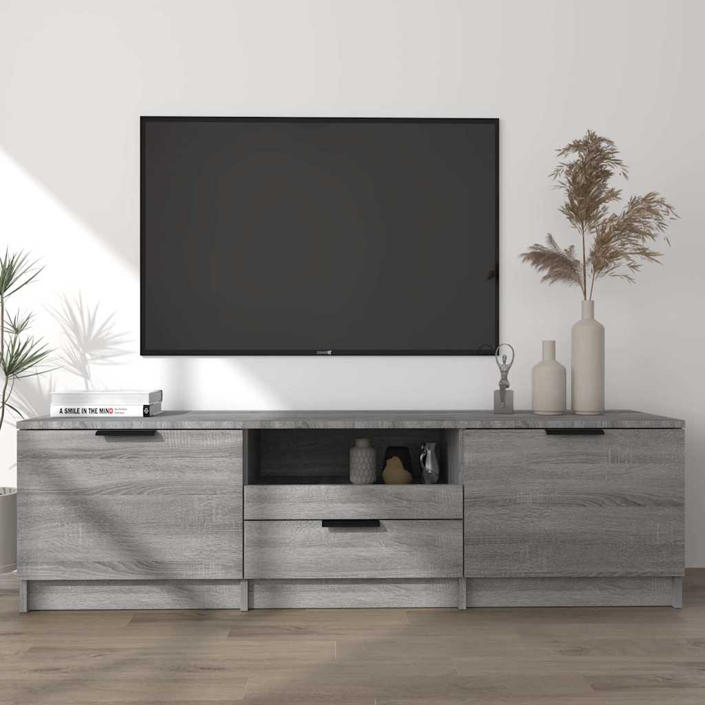 TV Cabinet 140x35x40 cm Engineered Wood Grey sonoma