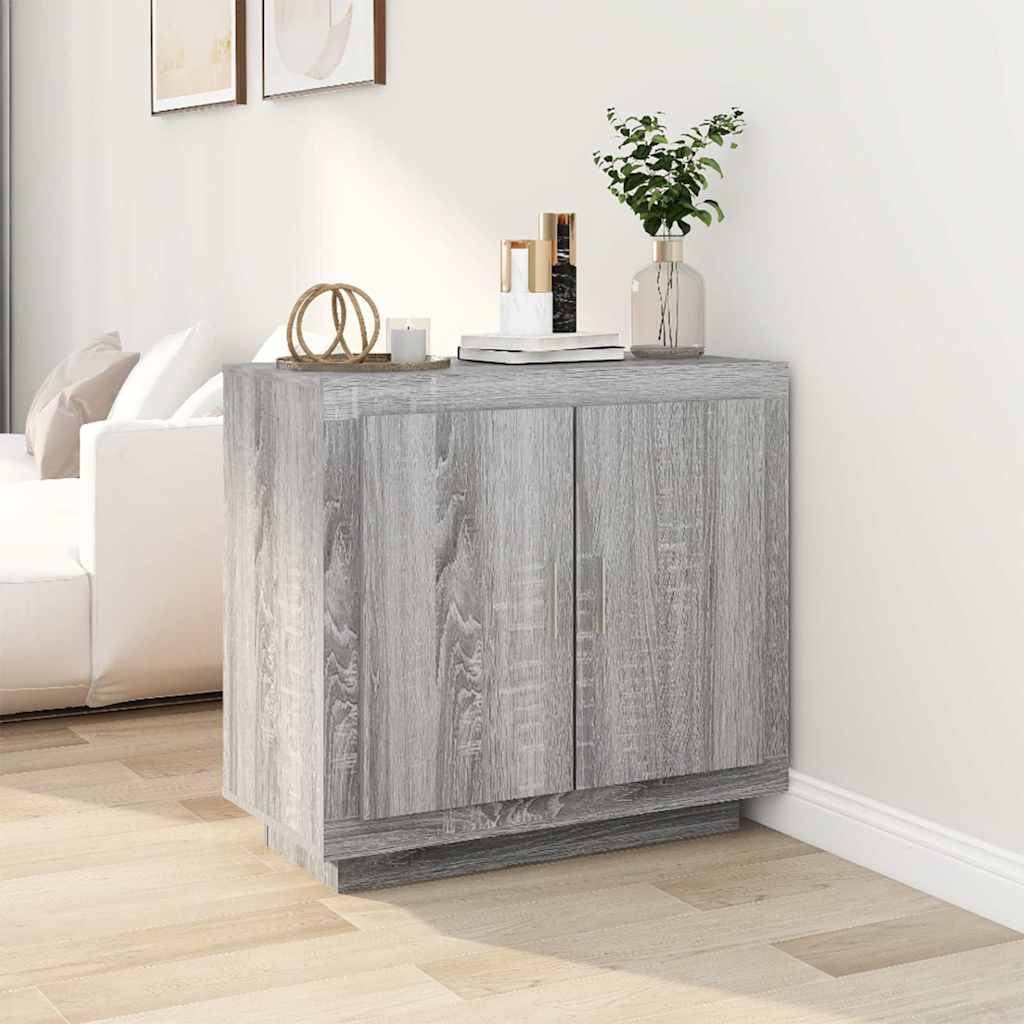 Sideboard 80x40x75 cm Engineered Wood Grey sonoma