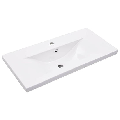 Bathroom Washbasin Frame with Built-in Basin Iron 79 x 38 x 31 cm