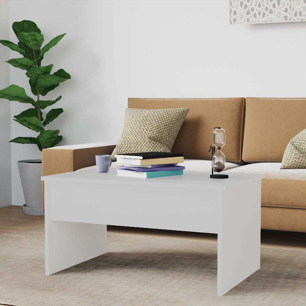 Coffee Table 80x50,5x41,5 cm Engineered Wood White 80 x 50 x 41.5 cm
