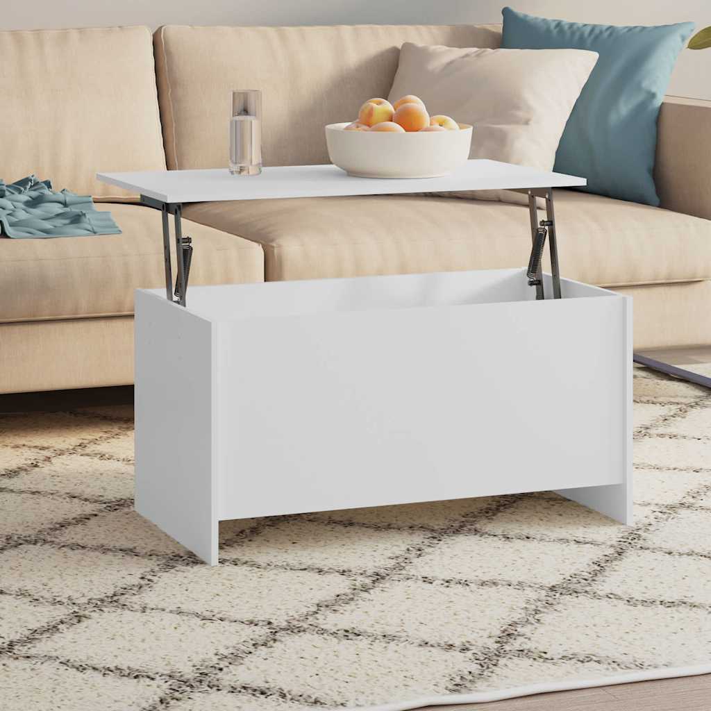 Coffee Table 80x55,5x41,5 cm Engineered Wood White 102 cm 52.5 cm