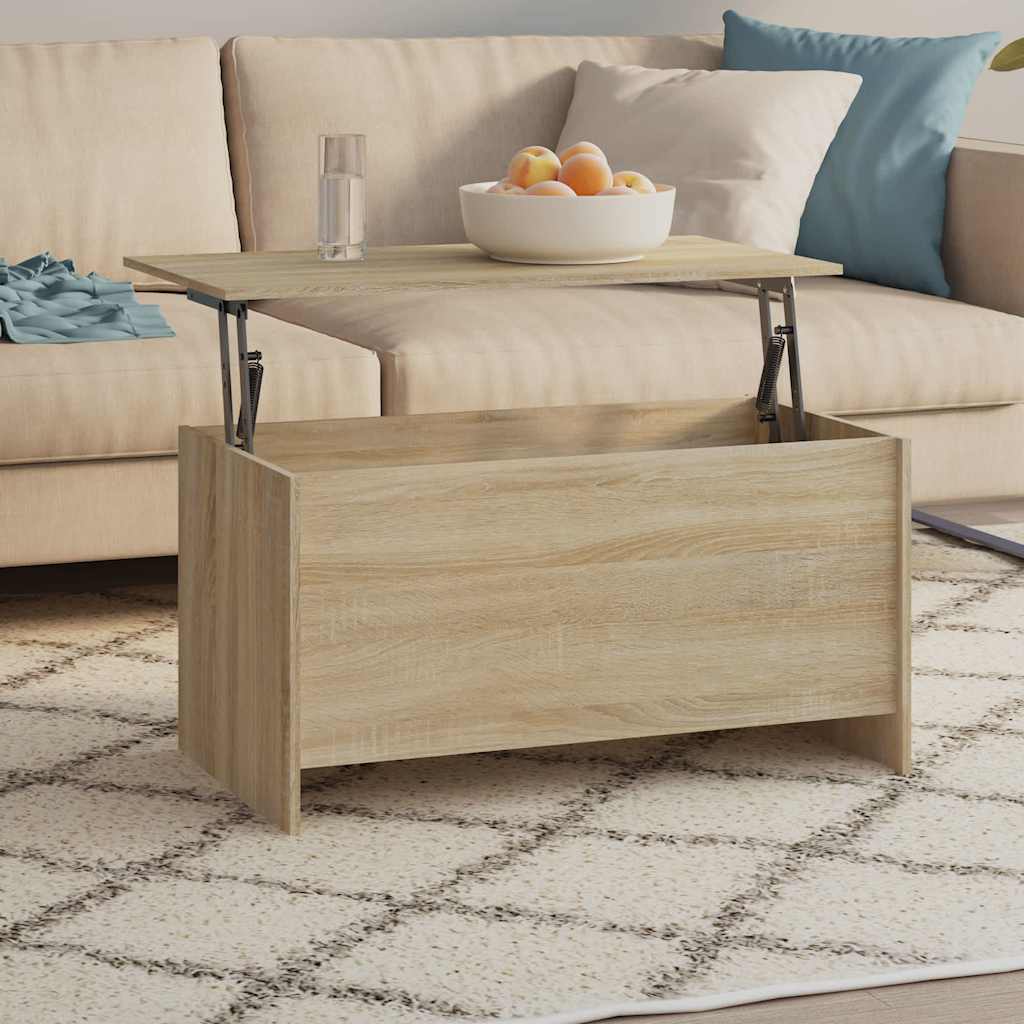 Coffee Table 80x55,5x41,5 cm Engineered Wood Sonoma oak 102 cm 52.5 cm