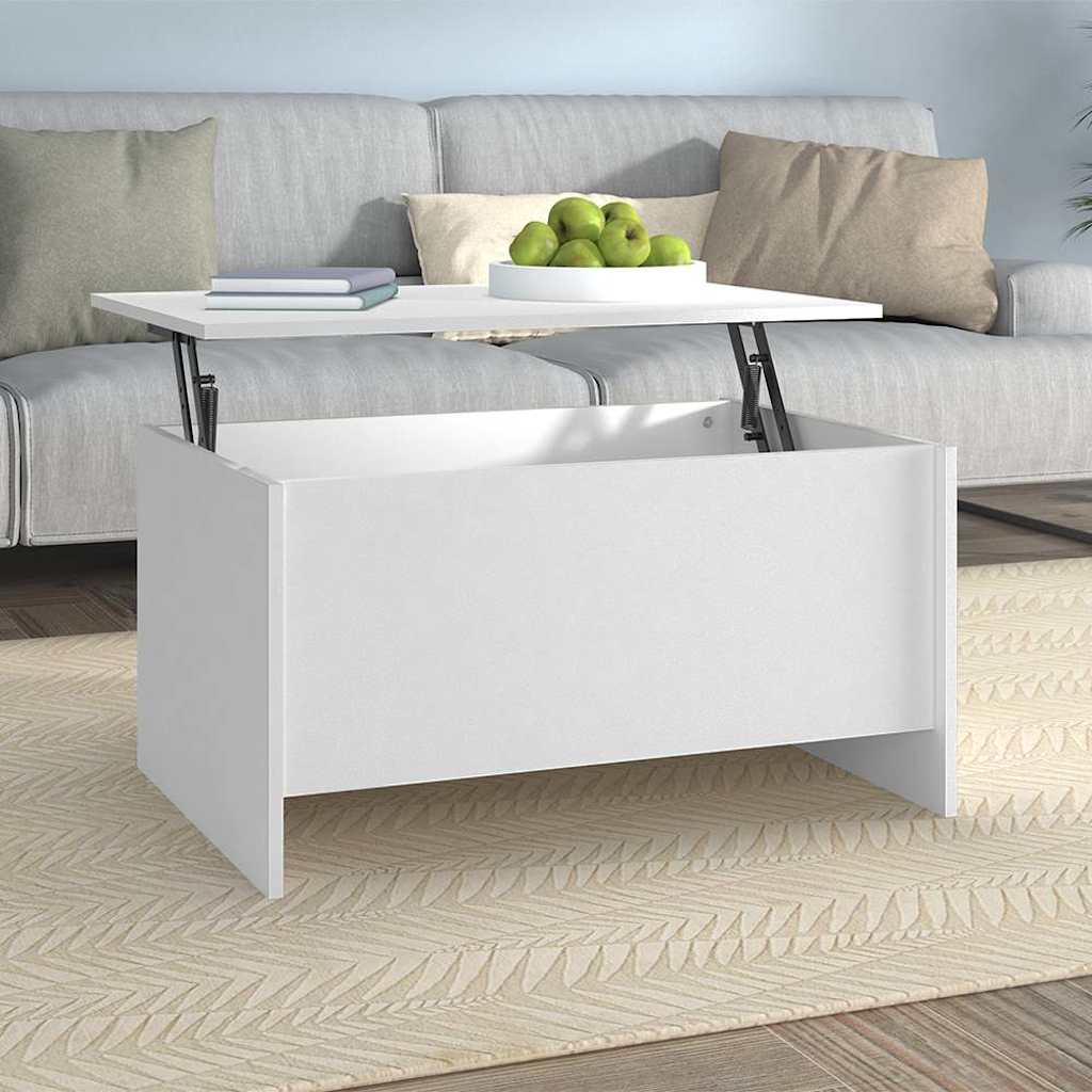Coffee Table 80x55,5x41,5 cm Engineered Wood White 80 cm 41.5 cm