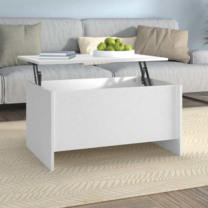 Coffee Table 80x55,5x41,5 cm Engineered Wood White 80 cm 41.5 cm