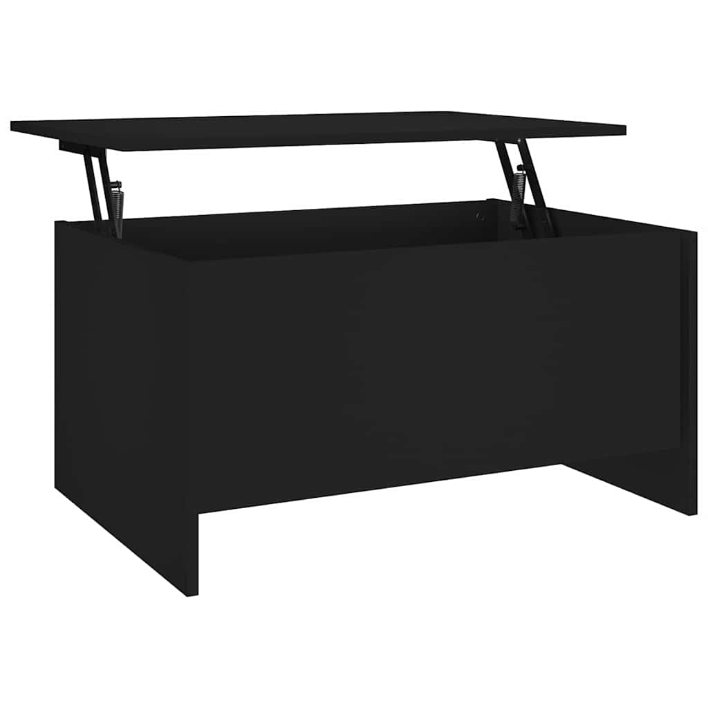 Coffee Table 80x55,5x41,5 cm Engineered Wood Black 80 cm 41.5 cm