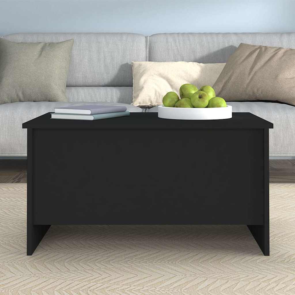 Coffee Table 80x55,5x41,5 cm Engineered Wood Black 80 cm 41.5 cm