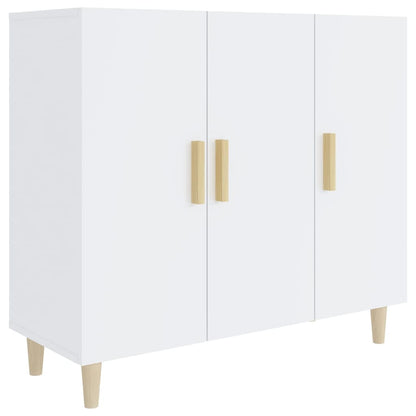 vidaXL Sideboard High Gloss White 90x34x80 cm Engineered Wood