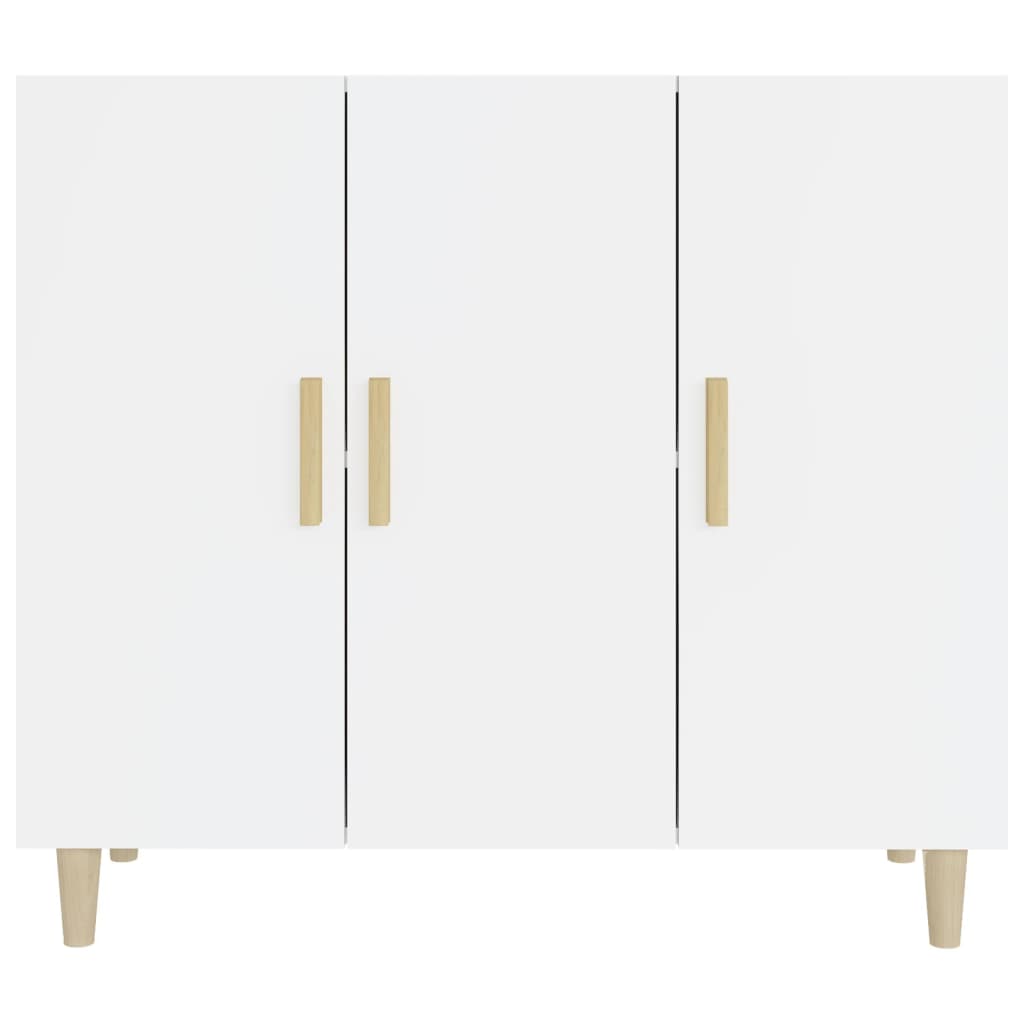 vidaXL Sideboard High Gloss White 90x34x80 cm Engineered Wood