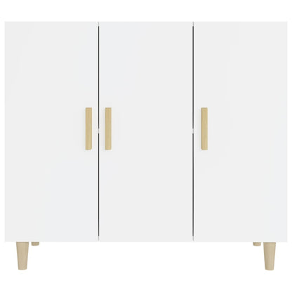 vidaXL Sideboard High Gloss White 90x34x80 cm Engineered Wood