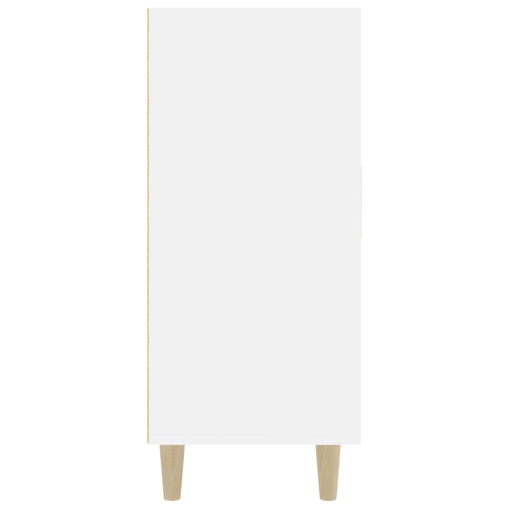 vidaXL Sideboard High Gloss White 90x34x80 cm Engineered Wood